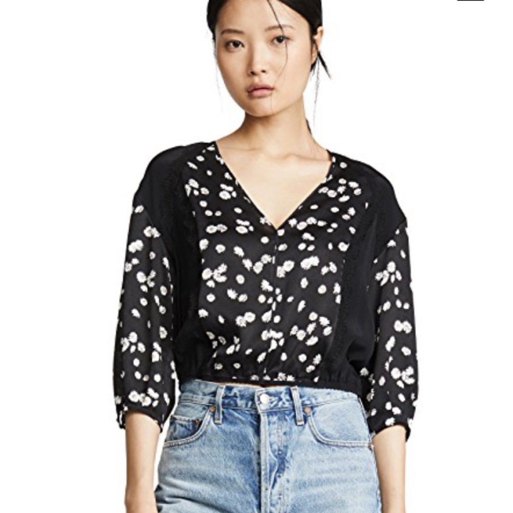 Jason Wu Spring Daisy Print V-Neck Blouse -NWT-6